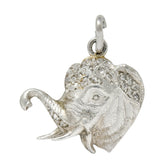 1920's Art Deco Pave Diamond Platinum Elephant Charmcharm - Wilson's Estate Jewelry