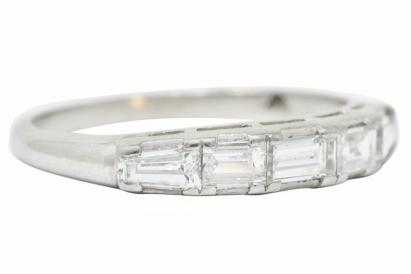 1950's Mid-Century 0.75 CTW Diamond Platinum Band RingRing - Wilson's Estate Jewelry