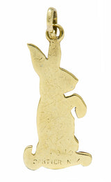 Cartier New York Art Deco Enamel 14 Karat Gold Rabbit Charmcharm - Wilson's Estate Jewelry