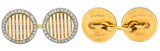 Cartier Paris Diamond Enamel Platinum-Topped 18 Karat Gold Men's CufflinksCufflinks - Wilson's Estate Jewelry