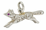 1920's Art Deco Pave Diamond Platinum Fox Charmcharm - Wilson's Estate Jewelry