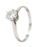 Edwardian 0.68 CTW Diamond Platinum Engagement Ring Wilson's Estate Jewelry