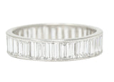 Mid-Century 2.70 CTW Diamond Platinum Eternity Wedding Band Ring Wilson's Estate Jewelry