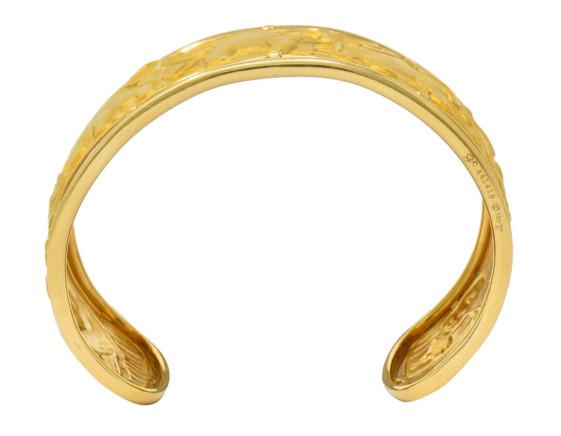 Carrera Y Carrera 18 Karat Gold Elephant Cuff Braceletbracelet - Wilson's Estate Jewelry