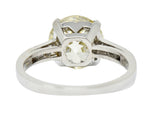 1930's Art Deco 3.20 CTW Diamond Platinum Engagement Ring GIARing - Wilson's Estate Jewelry