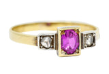 Victorian 0.60 CTW Ruby Diamond Platinum-Topped 18 Karat Gold RingRing - Wilson's Estate Jewelry