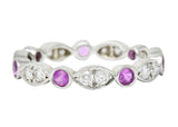 Tiffany & Co. Diamond Pink Sapphire Platinum Tiffany Jazz Band RingRing - Wilson's Estate Jewelry