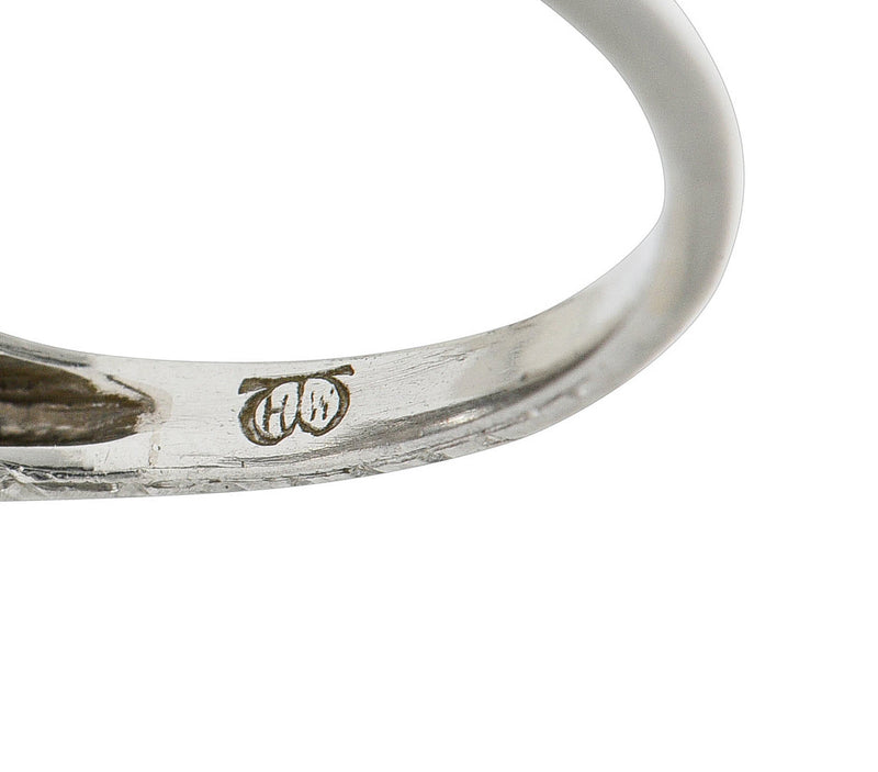 Wheeler & Co. Edwardian 1.05 CTW Diamond Platinum Scrolled Engagement RingRing - Wilson's Estate Jewelry