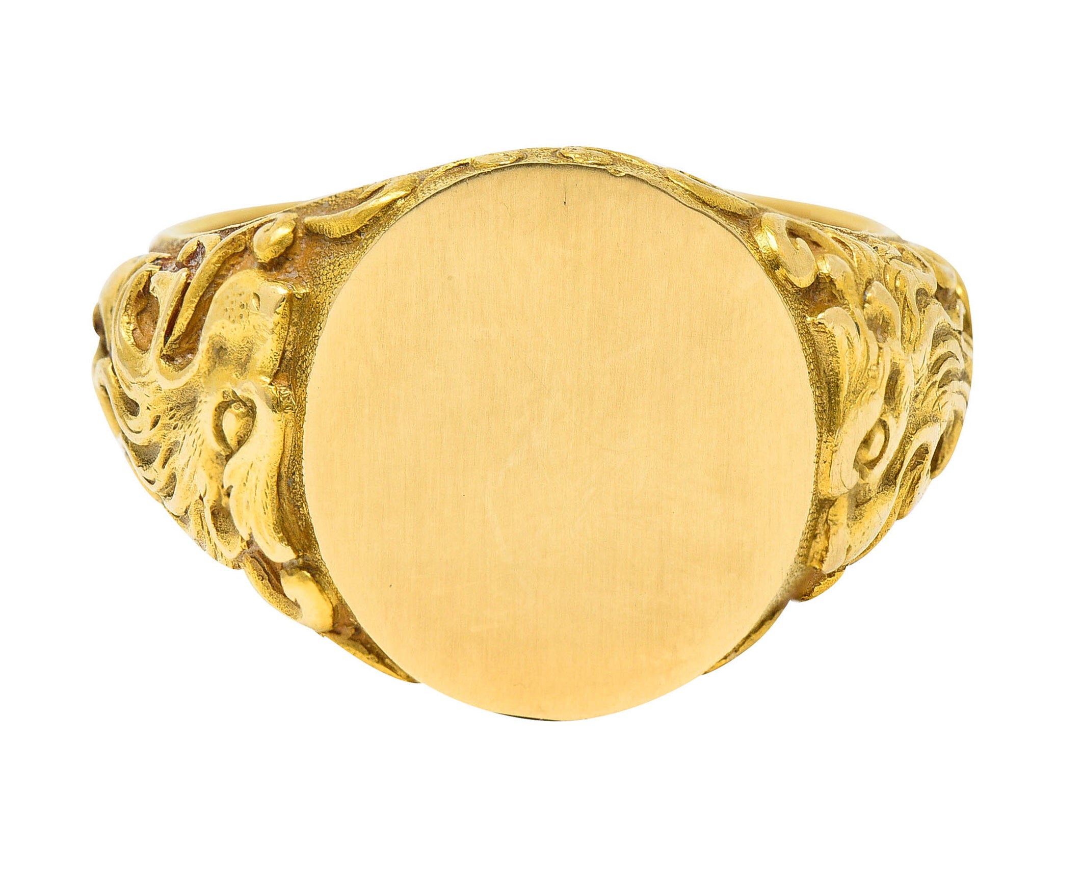 Tiffany & Co. Art Nouveau 18 Karat Gold Unisex Lion Signet RingRing - Wilson's Estate Jewelry