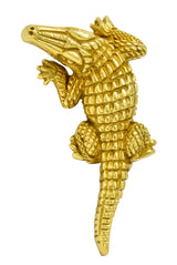 Kieselstein Cord Vintage 18 Karat Green Gold Alligator BroochBrooch - Wilson's Estate Jewelry