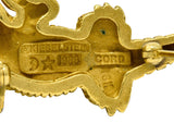 Kieselstein Cord Vintage 18 Karat Green Gold Alligator BroochBrooch - Wilson's Estate Jewelry