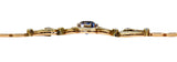 1920's Russian 4.00 CTW No Heat Ceylon Sapphire Diamond 14 Karat Two-Tone Gold Bracelet GIAbracelet - Wilson's Estate Jewelry