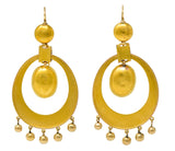 Large Victorian Etruscan Revival 18 Karat Gold Drop Statement EarringsEarrings - Wilson's Estate Jewelry
