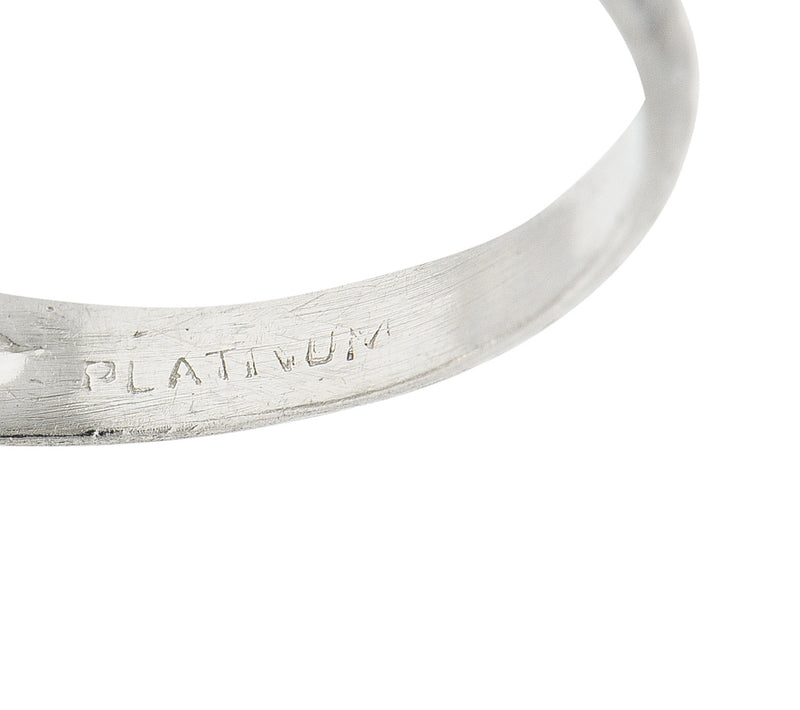 Late Edwardian 1.25 CTW Old European Cut Diamond Platinum Engagement Ring GIARing - Wilson's Estate Jewelry