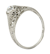 W.W. Fulmer & Co. 0.35 CTW Diamond Platinum Filigree Engagement RingRing - Wilson's Estate Jewelry