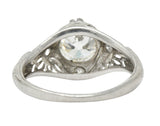 Edwardian 1.04 CTW Diamond Platinum Engagement Ring GIARing - Wilson's Estate Jewelry