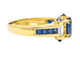 Innovative Sapphire Diamond 18 Karat Gold Gemstone RingRing - Wilson's Estate Jewelry