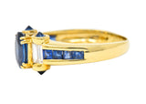 Innovative Sapphire Diamond 18 Karat Gold Gemstone RingRing - Wilson's Estate Jewelry