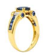 Innovative Sapphire Diamond 18 Karat Gold Gemstone RingRing - Wilson's Estate Jewelry
