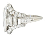 Art Deco 2.70 CTW Marquise Diamond Platinum Band RingRing - Wilson's Estate Jewelry