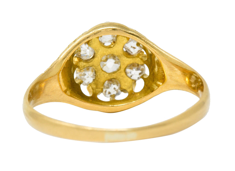 Victorian Old Mine Diamond 18 Karat Gold Cluster RingRing - Wilson's Estate Jewelry