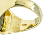 Retro Bloodstone Intaglio 18 Karat Gold Men's Signet RingRing - Wilson's Estate Jewelry