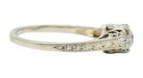 Art Deco 0.33 CTW Diamond 19 Karat White Gold Engagement RingRing - Wilson's Estate Jewelry
