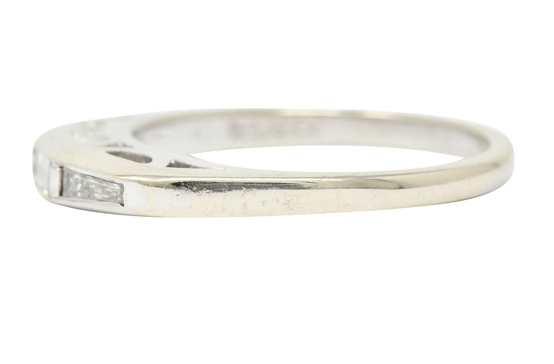 1940's Retro 0.25 CTW Diamond 14 Karat White Gold Band RingRing - Wilson's Estate Jewelry