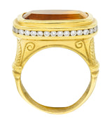 Seidengang Citrine Diamond 18 Karat Gold Gemstone RingRing - Wilson's Estate Jewelry