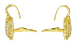 Judith Ripka 2.50 CTW Pave Diamond 18 Karat Gold Cushion Heart EarringsEarrings - Wilson's Estate Jewelry