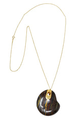 Elsa Peretti Tiffany & Co. Tiger Iron 18 Karat Gold Touchstone Pendant NecklaceNecklace - Wilson's Estate Jewelry