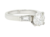 Mid-Century 1.66 CTW Diamond Platinum Engagement RingRing - Wilson's Estate Jewelry