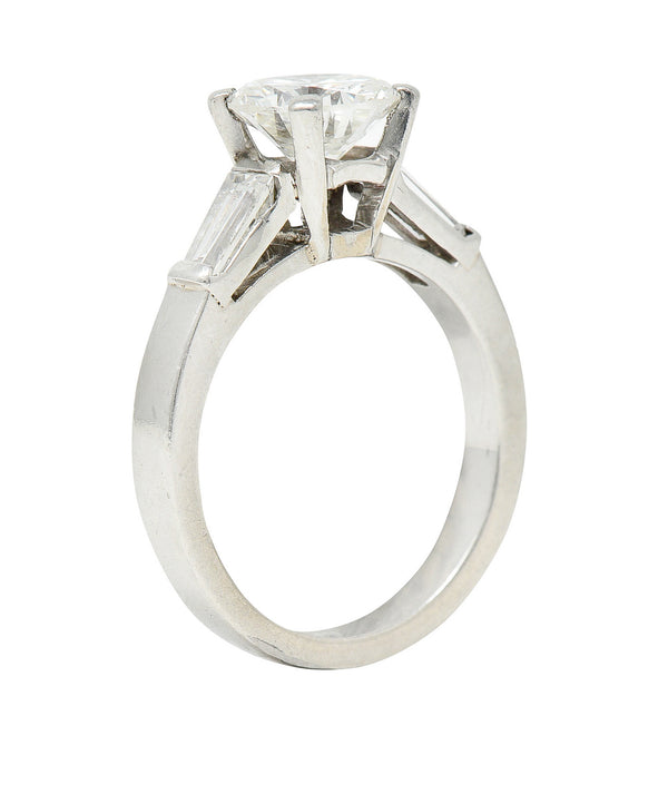 Mid-Century 1.66 CTW Diamond Platinum Engagement RingRing - Wilson's Estate Jewelry