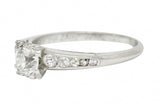 1936 Art Deco 1.12 CTW Old European Diamond Platinum Engagement RingRing - Wilson's Estate Jewelry