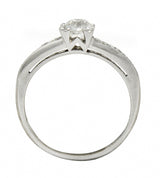 1936 Art Deco 1.12 CTW Old European Diamond Platinum Engagement RingRing - Wilson's Estate Jewelry