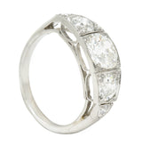Art Deco 1.91 CTW Old European Cut Diamond Platinum Five Stone Band Ring Wilson's Estate Jewelry