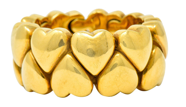 Cartier 18 Karat Gold Double Coeurs Heart Band Ring Circa 1994Ring - Wilson's Estate Jewelry