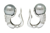 Mauboussin Paris Tahitian Pearl Diamond 18 Karat White Gold Nadja Ear-Clip EarringsEarrings - Wilson's Estate Jewelry