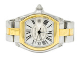 Cartier Roadster Unisex Large Two-Tone 18K Gold Automatic Silver Dial Men's Watch 2510bracelet - Wilson's Estate Jewelry