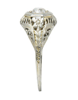 Edwardian 0.44 CTW Diamond 18 Karat White Gold Engagement RingRing - Wilson's Estate Jewelry