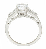 1950's Mid-Century 1.36 CTW Diamond Platinum Engagement RingRing - Wilson's Estate Jewelry