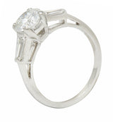 1950's Mid-Century 1.36 CTW Diamond Platinum Engagement RingRing - Wilson's Estate Jewelry