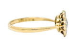 Edwardian 0.73 CTW Sapphire Diamond Platinum-Topped 19 Karat Gold Cluster RingRing - Wilson's Estate Jewelry