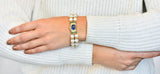 Vintage Sapphire Emerald Diamond Pearl 18 Karat Gold Heart Braceletbracelet - Wilson's Estate Jewelry