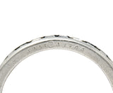 Oscar Heyman Brothers 1.10 CTW Sapphire Diamond Platinum Eternity Band Ring Wilson's Estate Jewelry
