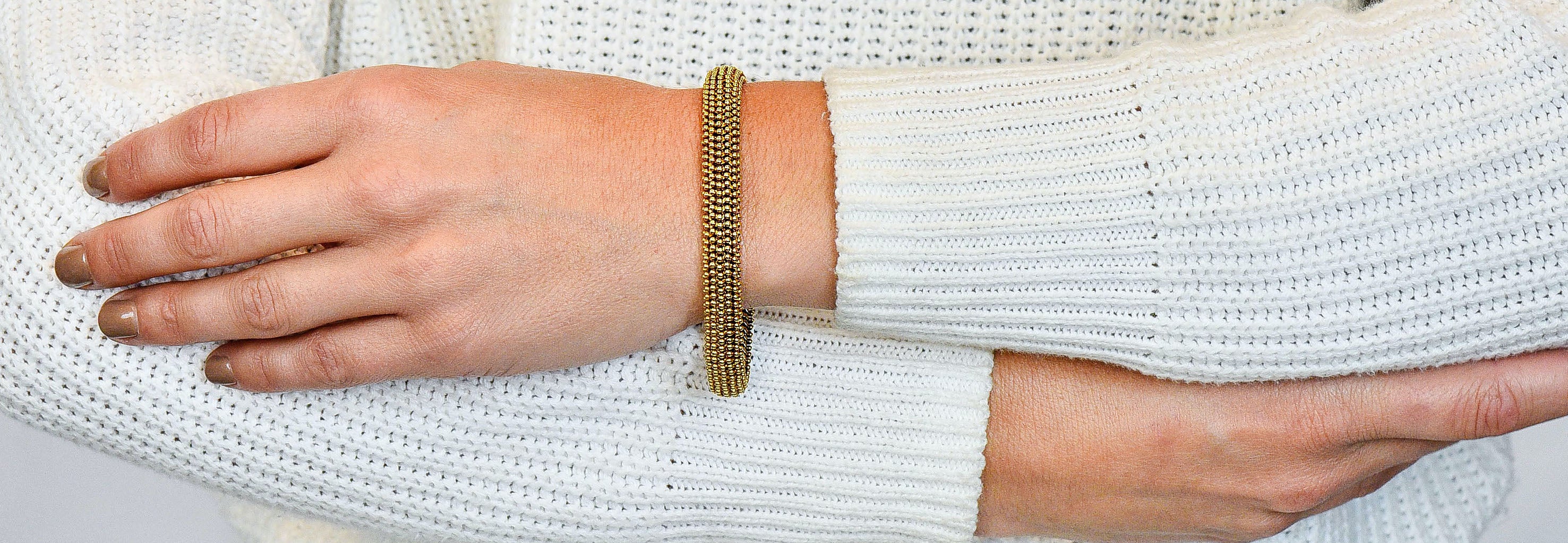 Tiffany & Co. Vintage 18 Karat Gold Beaded Link Braceletbracelet - Wilson's Estate Jewelry