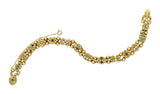 Victorian Multi-Gem 14 Karat Gold Slide Link Braceletbracelet - Wilson's Estate Jewelry