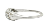 Retro 0.45 CTW Diamond Platinum Fishtail Band RingRing - Wilson's Estate Jewelry