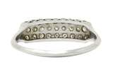 Retro 0.45 CTW Diamond Platinum Fishtail Band RingRing - Wilson's Estate Jewelry