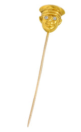 Victorian Diamond 14 Karat Gold Chauffer StickpinStick Pin - Wilson's Estate Jewelry